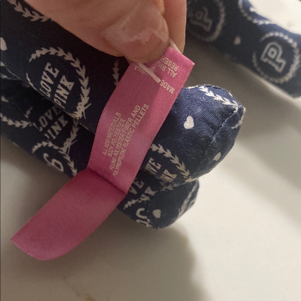 PINK Victoria's Secret Patterned Dog Toy - Navy - Picture 5 of 6